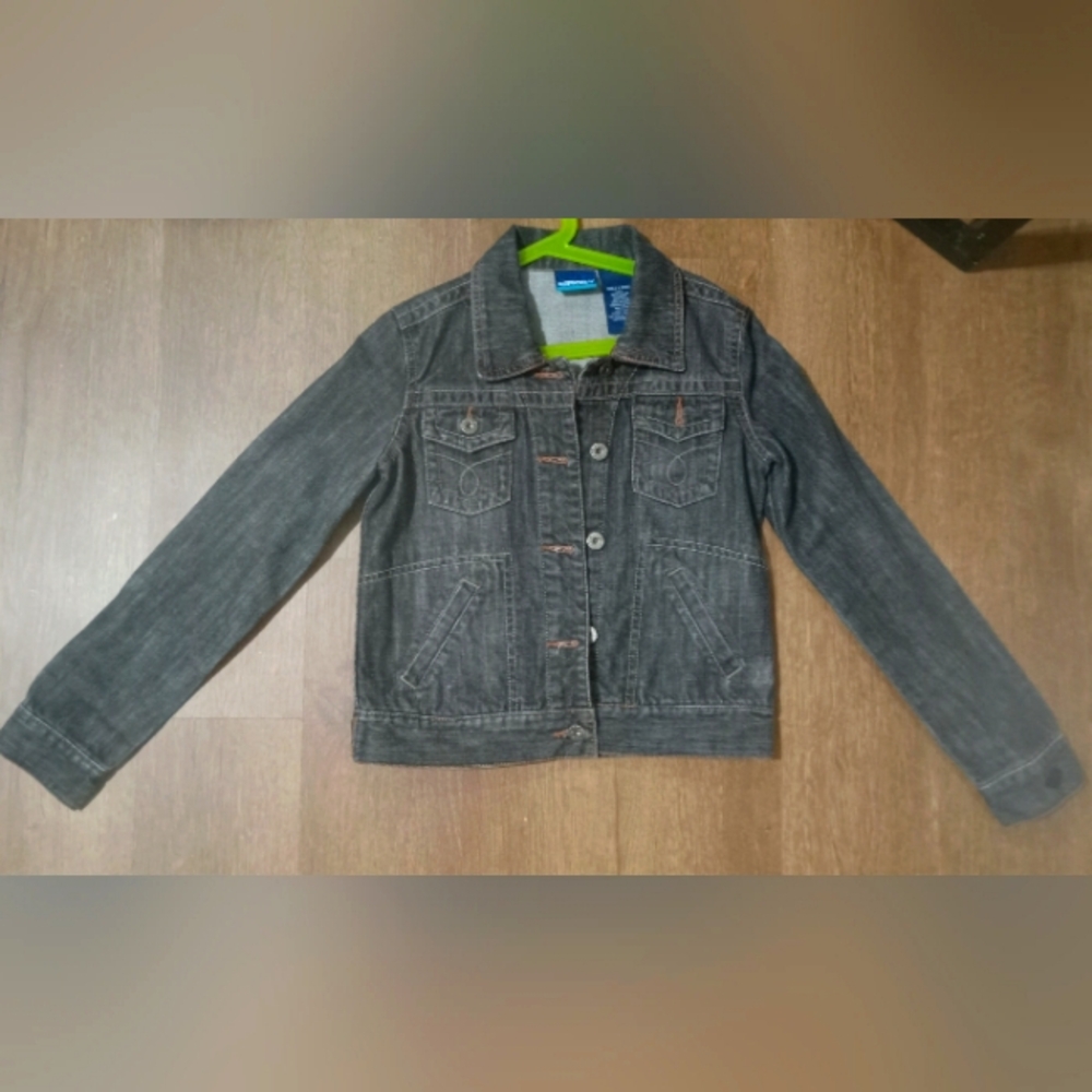 Roxy Girl Charcoal Denim Jacket Size Large